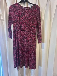 フランス製　レーヨン　柄ワンピース