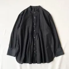【美品】23区　コットンシルクローン バンドカラー ブラウス　大きいサイズ