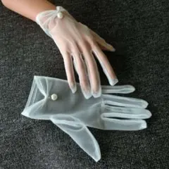 ウエディンググローブ パール かわいい 結婚式 記念写真