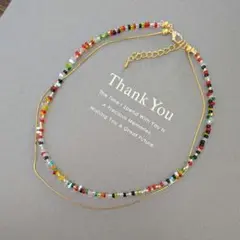2重チョーカー・ネックレス　ハンドメイド