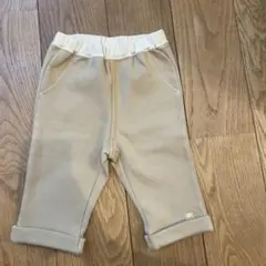 ファミリア ベージュ クマ刺繍 ハーフパンツ 90