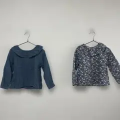 プチバトー　フリル付きブラウス