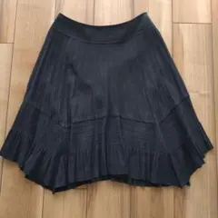 INDIVI ブラック プリーツスカート 40