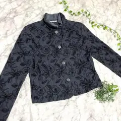 【CELLORIE】ジャケット レース 花柄 (M) ボタニカル ヴィンテージ