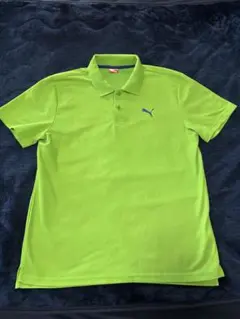 【PUMA プーマ】　半袖ポロシャツ　黄緑　Lサイズ