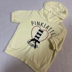 PINKLATTE XS（130センチ）ハートデザイン 半袖パーカー