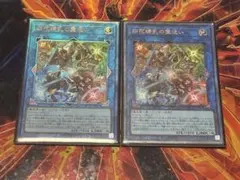 遊戯王　四花繚乱の霊使い　レリーフ2枚セット