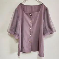 *GRL* グレイル レディース フェミニンブラウス サイズM 半袖 訳あり