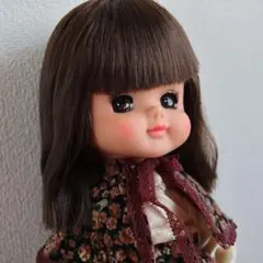 オオイケ人形アンちゃん 全長約53㌢ 深緑色のニットドレス 昭和レトロ