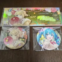 39culture2024 EXTRA　缶バッジ　レザーチケットミク　リン