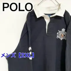 YAV42　Polo by Ralph Lauren　長袖ポロシャツ【2XL】黒
