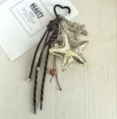 じゃらじゃらキーホルダー　バッグチャーム　ダックスフント 星　ギフト