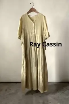 Ray Cassinレイカズンのワンピース イエローワンピース　しわ加工ワンピ