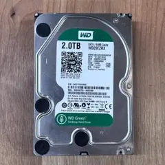 【中古】 3.5”HDD WD Green WD20EZRX 2.0TB