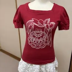 Emily Temple cute 半袖Tシャツ レッドのサムネイル
