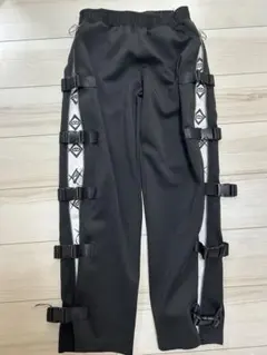 REFLEM レフレム ブラック サイドスナップワイドジャージパンツ 黒