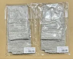 シルク混ゆび先オープン5本指ソックス　杢グレー　2足セット