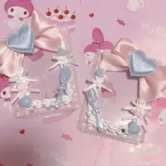 ホイップデコ　トレカケース　平成女児　量産型　ピンク　ペア　水色