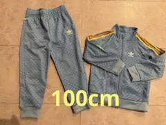 adidas ジャージセット 青 100cm~