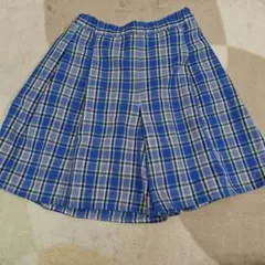 UNIQLO スカート風キュロット 150 青系チェック