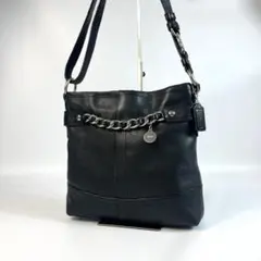 美品 COACH コーチ ショルダーバッグ 斜め掛け　2way ブラックのサムネイル