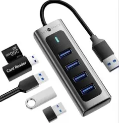 SETMSPACE USBハブ3.0、4ポートUSB 3.0