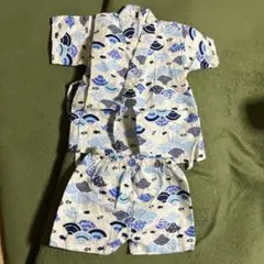 波模様 甚平とショートパンツセット