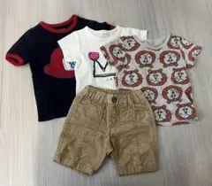 キッズ　Tシャツ3点&ハーフパンツ　95センチ　4点セット