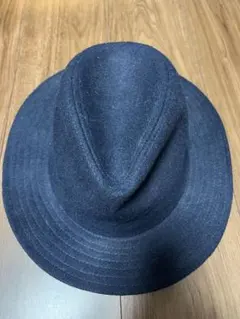 ウールフェルトハット ダークブルー 8e