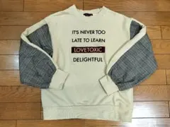 LOVETOXIC アイボリー トレーナー M (150)