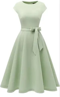 DRESSTELLS カクテルドレス ゲストドレス ワンピース　XL うぐいす色