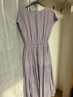 NATURAL BEAUTY BASICラベンダー 半袖ワンピース Sサイズ