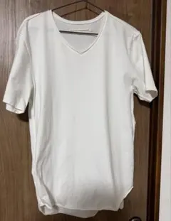 CURULY ホワイト Vネック Tシャツ Lのサムネイル