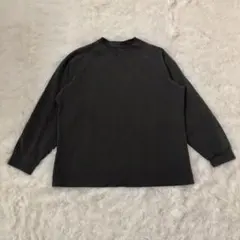 美品　レオニィ　トレーナー　ビッグシルエット　クルーネック　綿混　チャコール　M