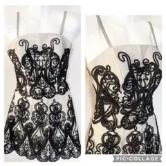 華やかレース仕立てのツーピース　極美品　サイズS