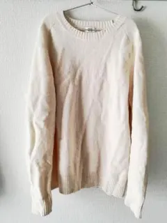 ★美品★プレミアムラムクルーネックセーター XXL ユニクロ オフホワイト