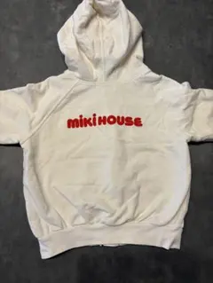 miki HOUSE フード付き　パーカー　 ホワイト
