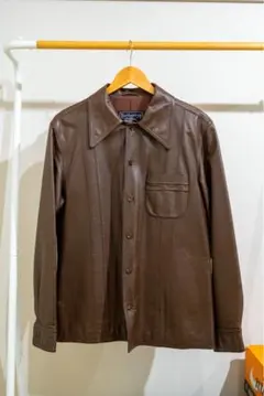 英国製 バーバリー プローサム Pittards社最高級レザーシャツ 38 2026年最新】BURBERRY PRORSUM メンズ レザージャケット・ライダースの