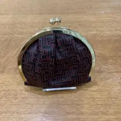 新品　ポーラ　総柄　本革　がま口レザー　お財布 匿名配送