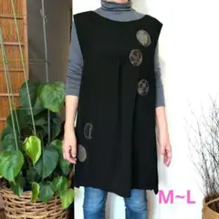 チュニック　和布リメイク　着物リメイク　刺し子　大島