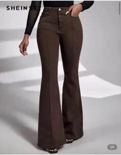 天*野様 SHEIN ブラウン フレアデニム　サイズ25