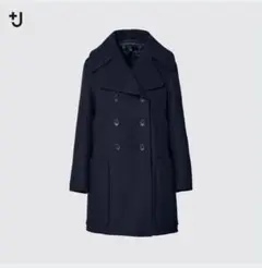 値段交渉OK ネイビー ダブルブレスト コート UNIQLO