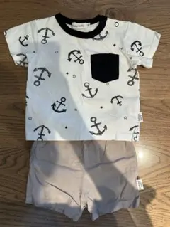 berthday party アンカー柄 キッズ服 セットアップ