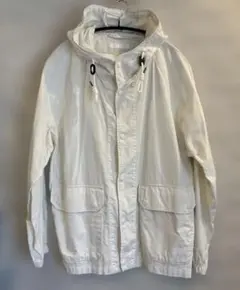 ユニクロ　コットンパーカ　オフホワイト　Mサイズ 美品　435672のサムネイル