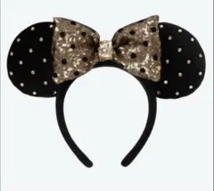 ミニーちゃんカチューシャ（黒と金）