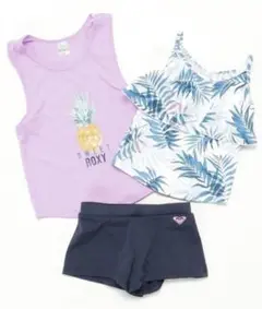 ロキシー キッズ 水着 タンキニ 3点セット キッズ 子供 女の子