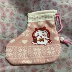 ちいかわ　クリスマスソックスオーナメント　巾着　コカコーラ