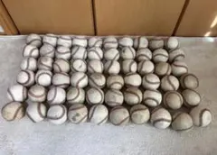 硬式野球ボール63個とRawlings 硬式野球ボール 大量セットバケツ付 値 