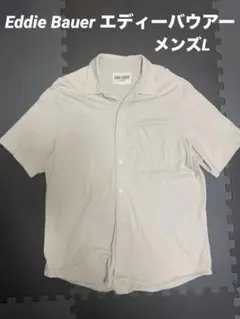 美品‼️Eddie Bauer 半袖シャツ ベージュ コットン100% メンズ Lのサムネイル