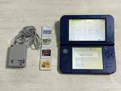 Newニンテンドー3DS LL メタリックブルー 充電器 ソフト